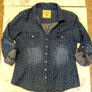 Buffalo button up denim shirt